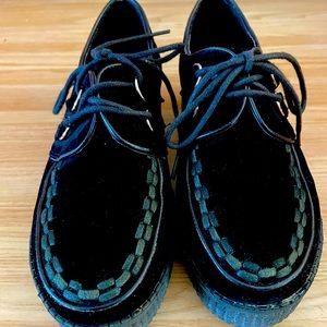 Black Suede Women’s Shoes - Creepers Size 6.5